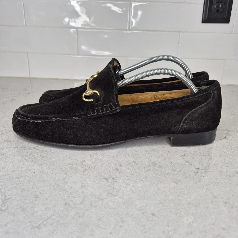 Church's Black Suede Horsebit Loafers Men's UK 12 / US 13 England‎ Gucci Style